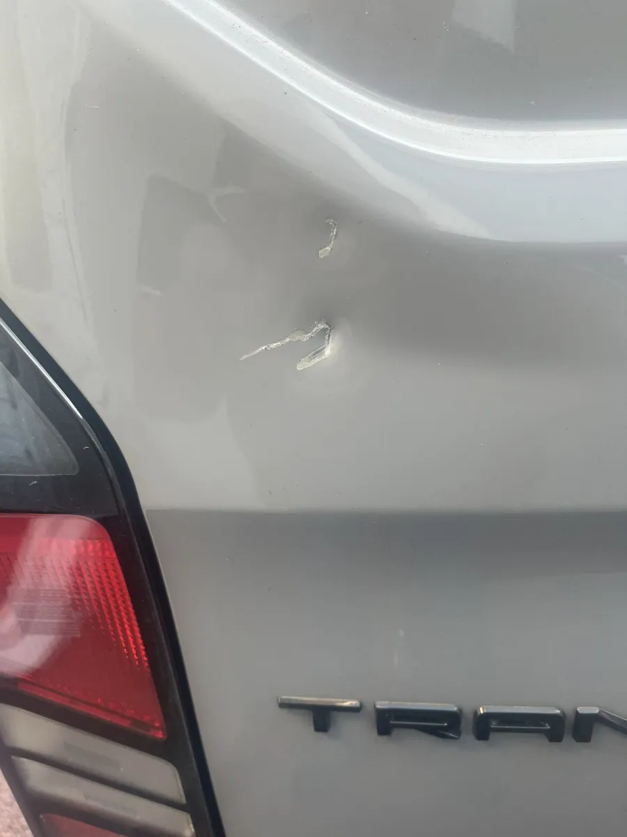 Car body damage before repair